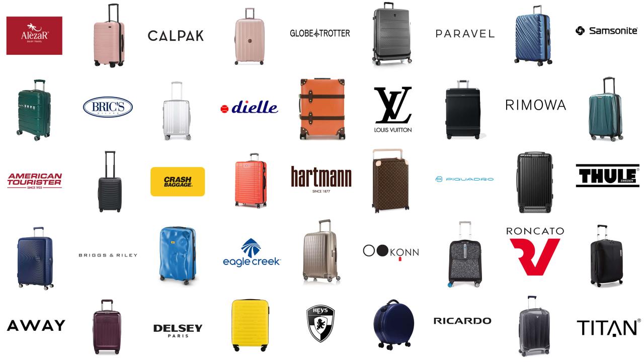 The World’s Best Luggage Brands an Logos