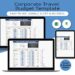 Corporate Travel Budget Template, Travel Planner Google Sheets, Travel ...