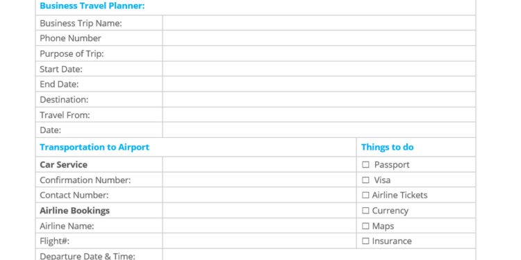 Business Itinerary Template: Company Trips Control at Your Reach [+Tips ...